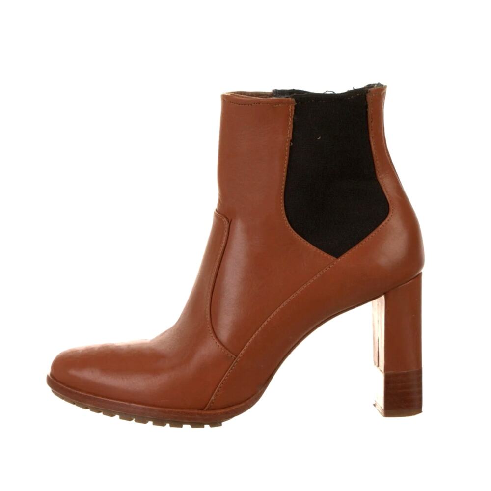 Ulla Johnson 6 Clement $645 Chelsea Boots Saddle Leather Pull On Ankle Brown 36